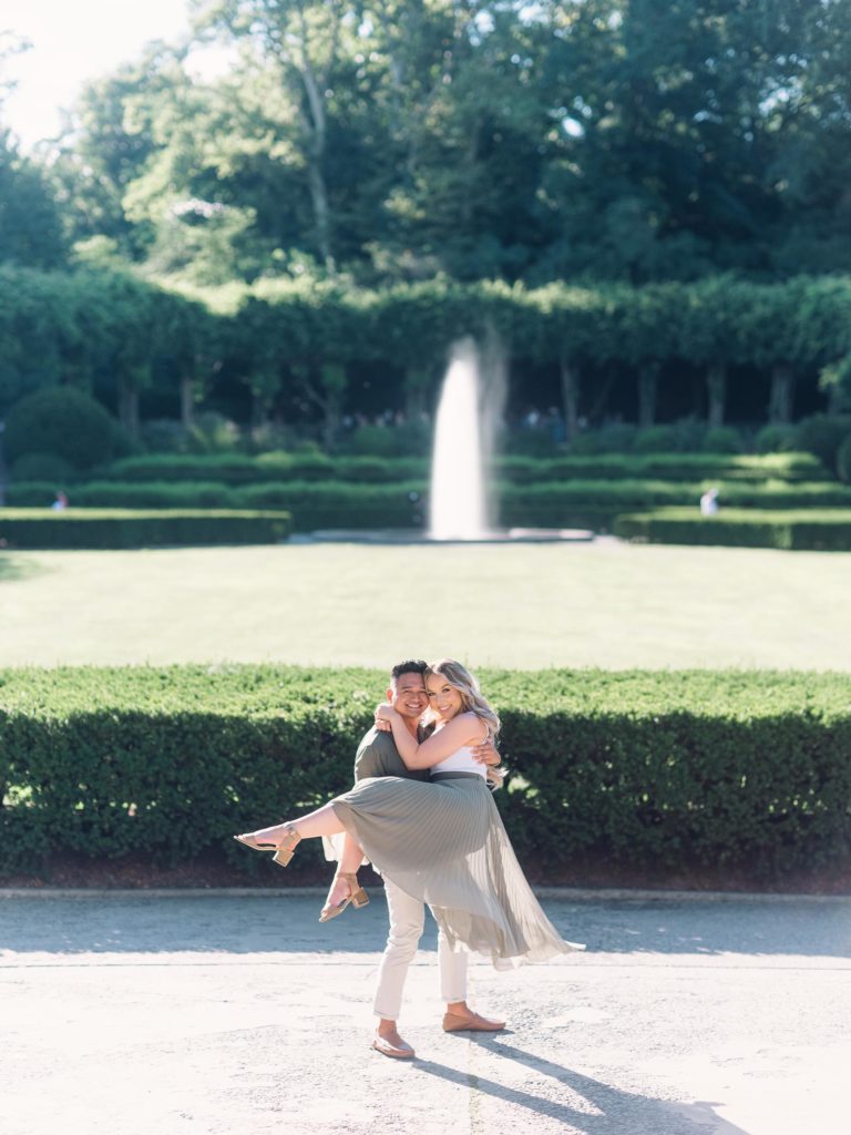 Central Park Conservatory Garden Engagement Photo