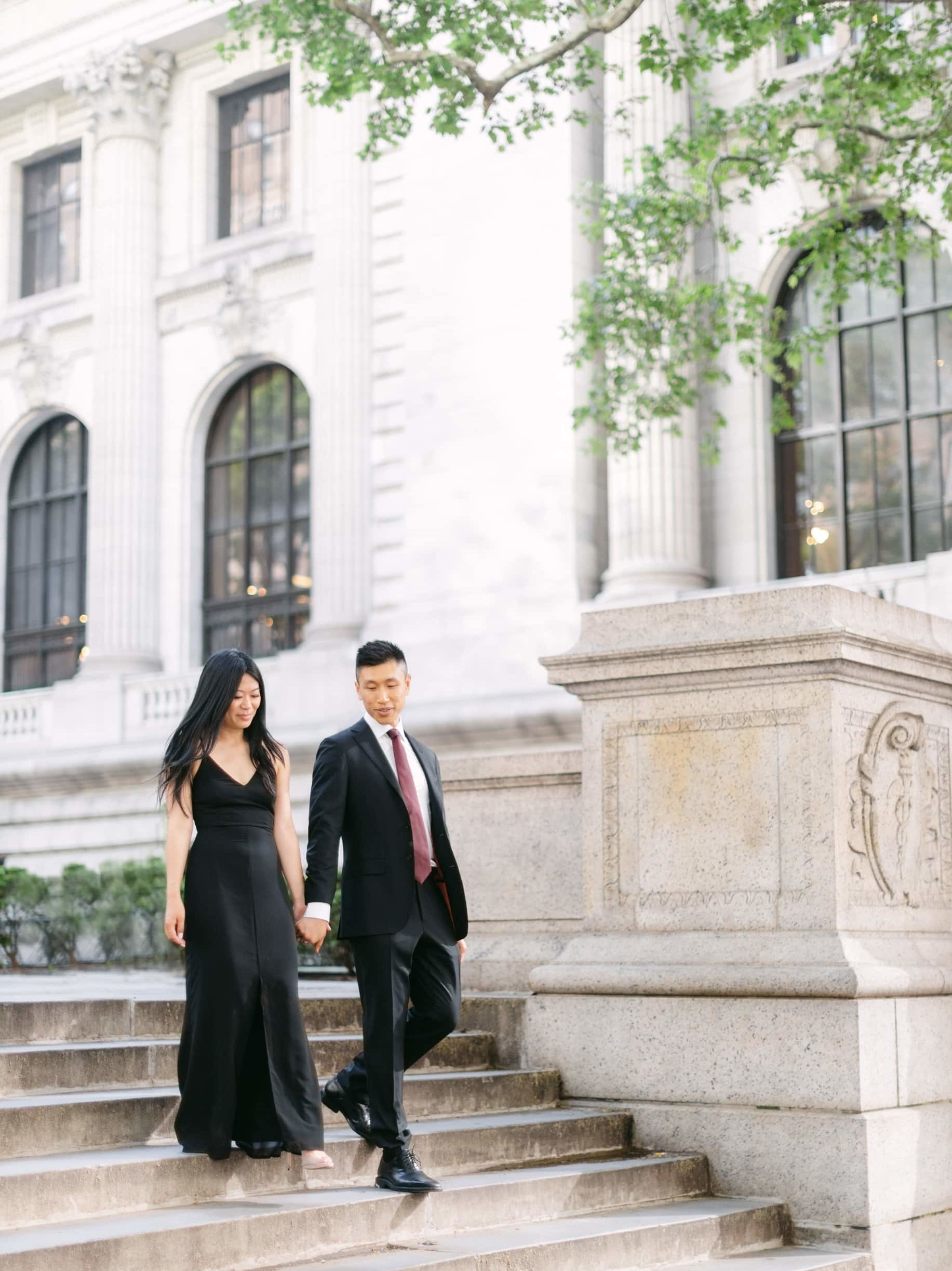 NYPL 42nd Street NYC Engagement Photo